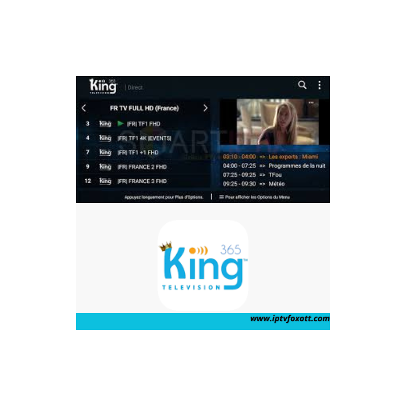 SUBSCRIPTION IPTV KING 365 OTT 12 MONTHS